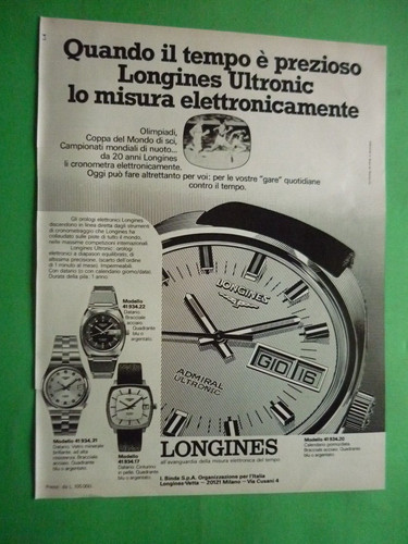 Longines ultronic pubblicità - longines,