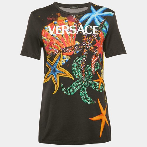 Maglia girocollo versace nera - maglia,