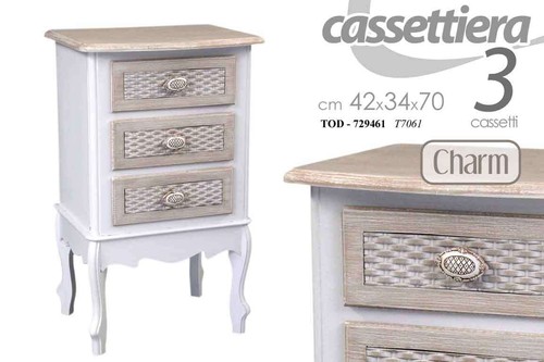 Comodino cassettiera - cassettiera, 3