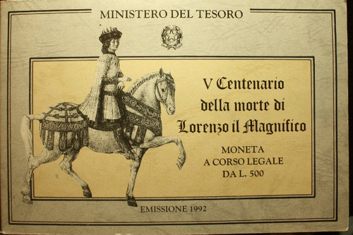 Italia 500 lire argento - nl*,