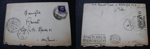 Lettera annullo muto della - annullo,