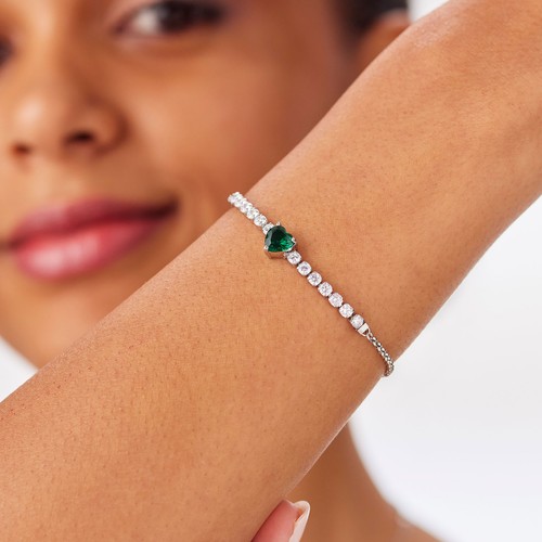 Bracciale agapo cuore verde - bracciale,