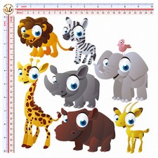 leone zebra adesivi auto moto casco sticker print pvc lion elephant zoo 7 pz.