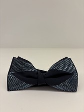 Papillon raso blu motivo