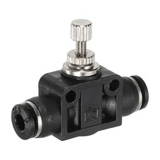 Valvola di controllo flusso aria 5/32 in linea spinta per collegare raccordo linea aria nero