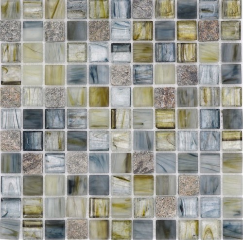 Mosaico grigio chiaro - chiaro, specchio