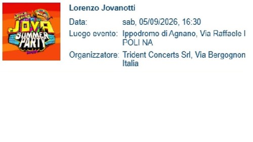 Biglietto concerto jovanotti - biglietto,