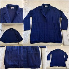 GIACCA IN LANA MAGLIONE MAGLIERIE G.G.Z. COLORE BLU TAGLIA 52