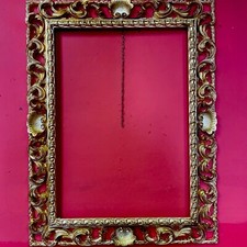 cornice 50x70 in legno dorata foglia oro intagliata per quadro tela stile antica