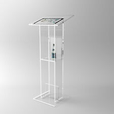 Leggio podio da terra in plexiglass trasparente smontabile