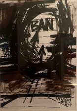 Vinicio Berti tempera morgan su cartoncino anno 1972 cm. 50x35