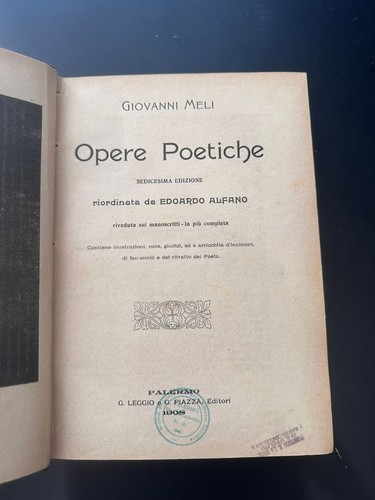 Giovanni meli opere - giovanni,