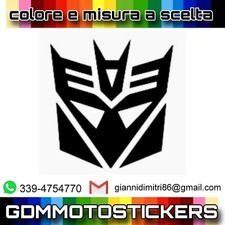Adesivo logo TRANSFORMERS DECEPTICON misura e colore a scelta 