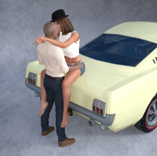 V022 "Coppia di baci seduti in