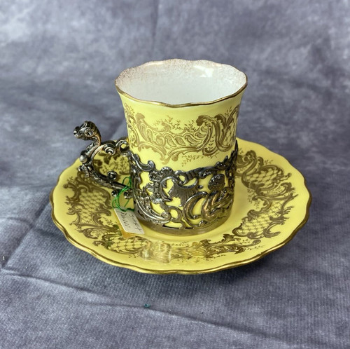 Antica tazza piattino - antica, e