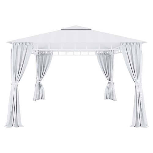 Gazebo con tende laterali