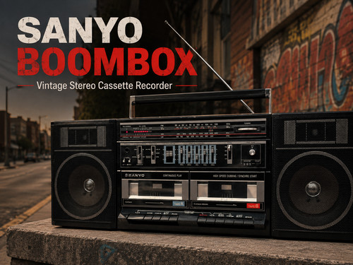 Sanyo boombox rare - sanyo,