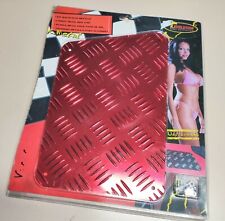 BATTITACCO METALLO PROTEZIONE TAPPETI ROSSO PEDANA PEDALI SPORT TUNING RED