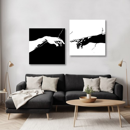Quadro moderno dipinto mano - quadro,