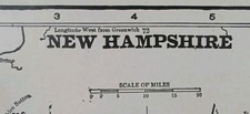 Vintage 1901 NEW HAMPSHIRE Map