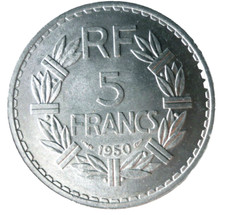 1950 Francia 5 Franchi - Au -