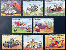 Tanzania 1995 Disney, auto, cartoni animati, fumetti, film, set completo 8v, MNH