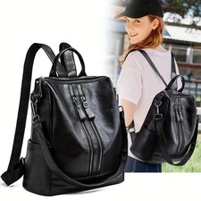 Zaino in Pelle Morbida Nero