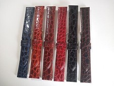 CINTURINO PELLE CUOIO STAMPATO COCCODRILLO EXTRA PIATTO 16 - 18 - 20 NUOVI