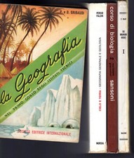 Lotto 12 libri vintage Storia Geografia Scienze epoca 1946/'60 leggere descrizio