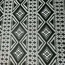 TESSUTO PIZZO RIGHE DIAMANTATE NERO 54" DA CANTIERE PIZZO GEOMETRICO GOTICO