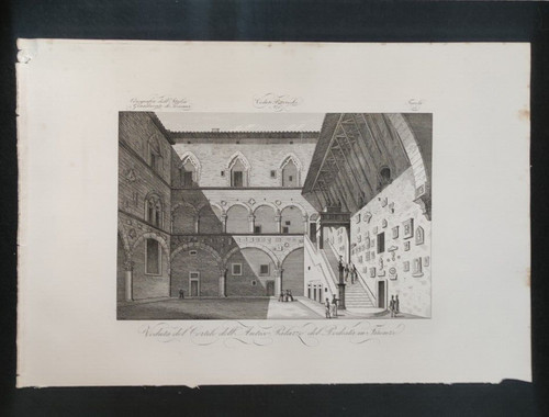 Veduta cortile antico palazzo - veduta,