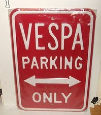 GRANDE INSEGNA VESPA SMALTATA