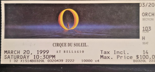 Biglietto stub cirque du - biglietto,