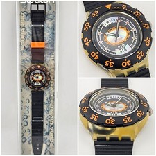 Swatch Scuba 200 Tech Diving SDK110 1993 Vintage Watch NOS Box