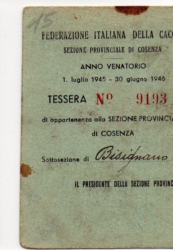 Tessera federazione italiana - federazione,