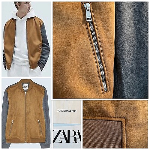 Bomber combinato zara - bomber, ecopelle