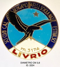 BERGAMO SCI CLUB CAI FISI DISTINTIVO SCUOLA NAZIONALE ESTIVA LIVRIO M.3174 OND