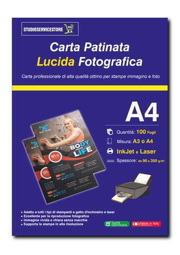 100 fogli carta fotografica - fogli, a4