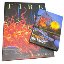 Dale Chihuly Lot Fire Coffee Table Hardcover and Outside DVD and Book Set