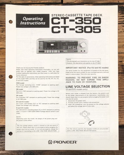 Pioneer 350 305 - pioneer, ct-350