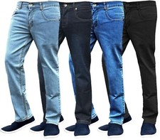 Jeans uomo slim fit elasticizzato basic denim pantalone elegante casual corto lungo