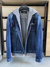 Giacca Di Jeans Cappuccio Dsquared2 ICON Uomo Tg. 46 Usato Giubbotto Dsquared 2