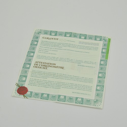 Rolex warranty libretto - rolex,