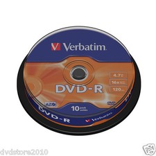 Verbatim 43523 DVD -R AZO Matt Silver 4.7GB 16X dvd-r 10 Pack Spindle