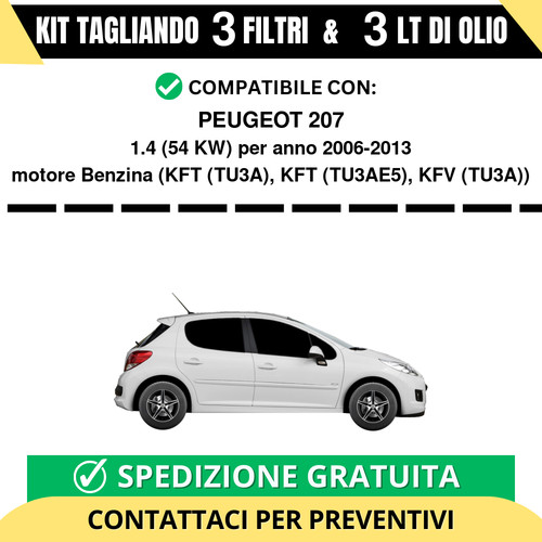 Tagliando per peugeot 207 - per, 1.4