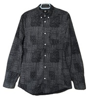 Camicia casual uomo H&M, cotone, manica lunga, blu/bianco, Tg. S, usata.