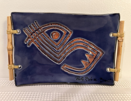 Piatto pesce ceramica studio