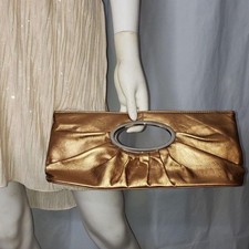 70s Gold Metallic Clutch