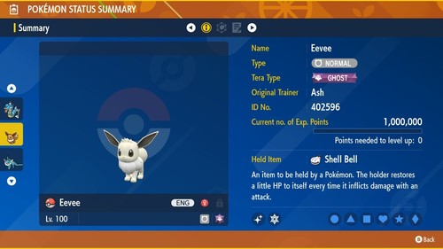 Shiny eevee 6ivs tera - shiny,