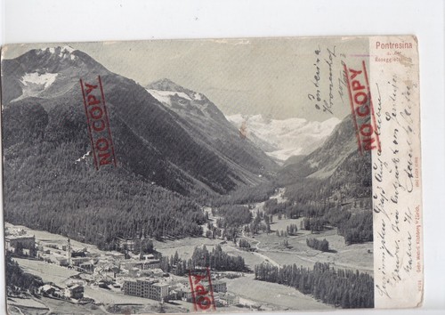 Cartolina svizzera pontresina - svizzera,